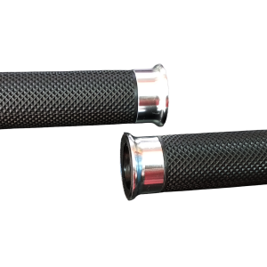 grips manubrio de caucho con aluminio blanco xuri